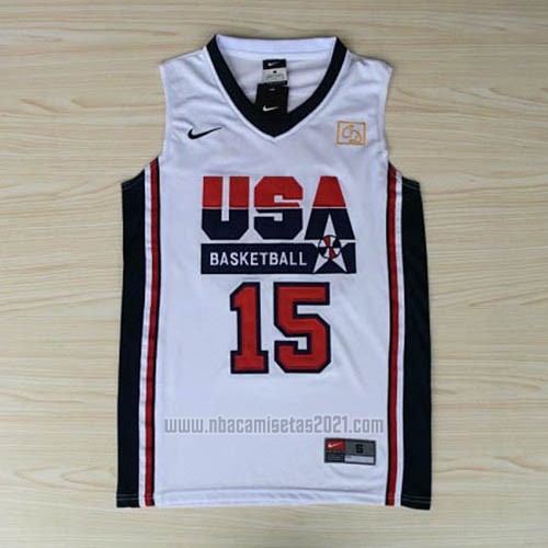 Camiseta USA 1992 Carmelo Anthony #15 Blanco